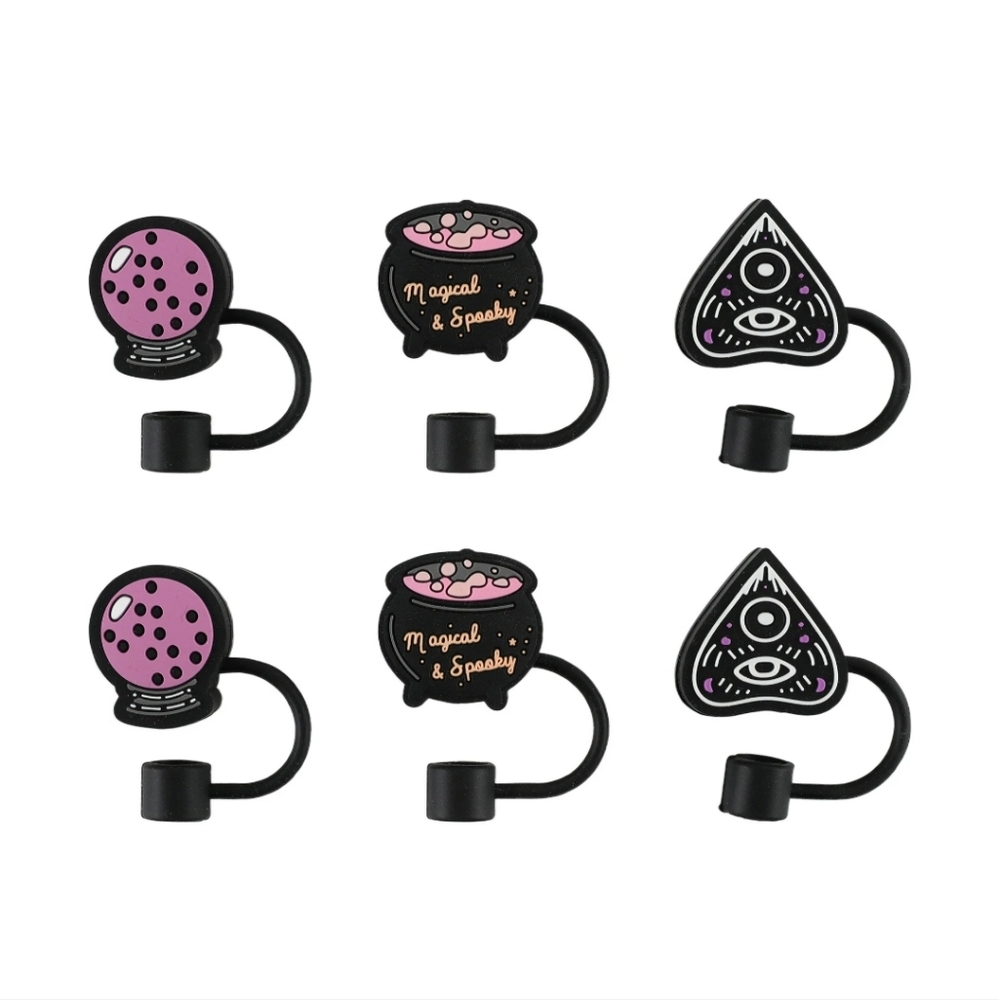 Sip With Color Straw Topper Set 6 Pieces New - Picture 3 of 3